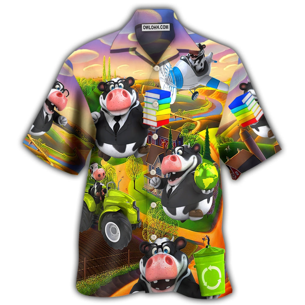 Cow Agricultural Teacher - Hawaiian Shirt - Owl Ohh - Owl Ohh