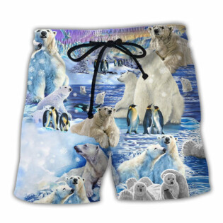 Bear Make Me Happy Humans Make My Head Hurt Lovely Style - Beach Short - Owl Ohh - Owl Ohh