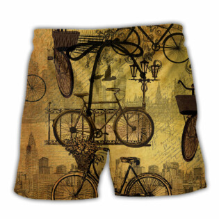 Bike Love Sunset Amazing Vintage - Beach Short - Owl Ohh - Owl Ohh