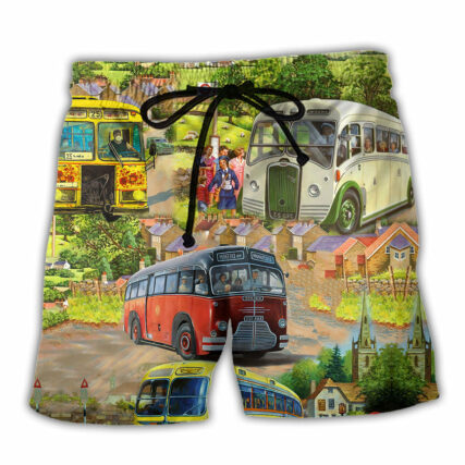 Bus Make Bus Driver Great Again Village - Beach Short - Owl Ohh - Owl Ohh