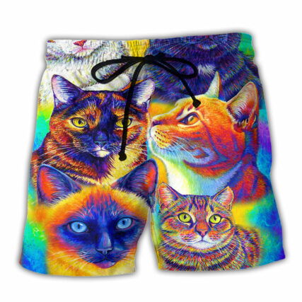 Cat Cute Cats All My Soul - Beach Short - Owl Ohh - Owl Ohh