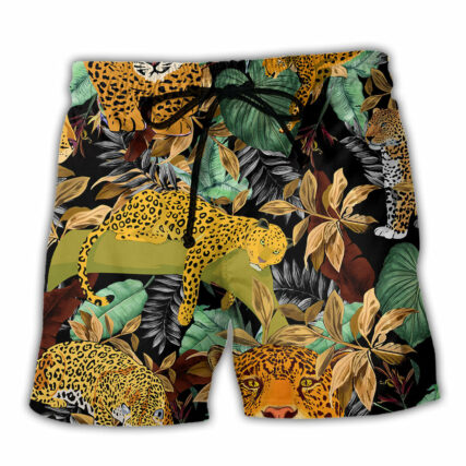 Leopard Animals Natural Print - Beach Short - Owl Ohh - Owl Ohh