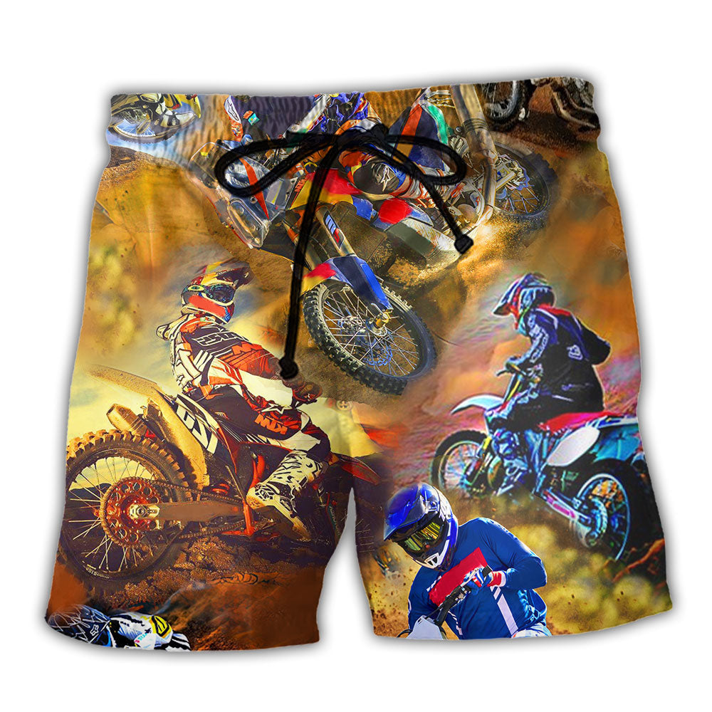Motorcycle Shift Your Gear Motoctcles Racing - Beach Short - Owl Ohh - Owl Ohh