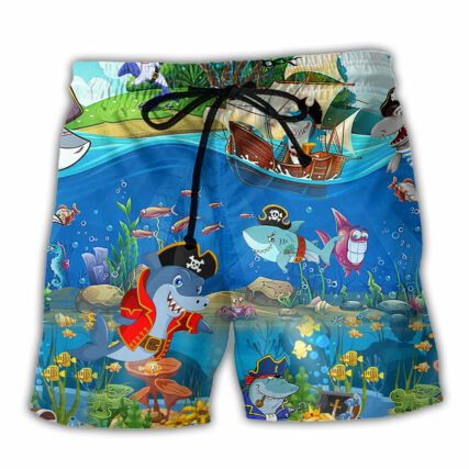 Shark Amazing Pirate Sharks Ocean Life - Beach Short - Owl Ohh - Owl Ohh