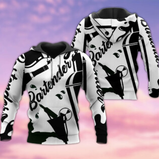 Bartender Black And White Cool Style - Hoodie - Owl Ohh - Owl Ohh