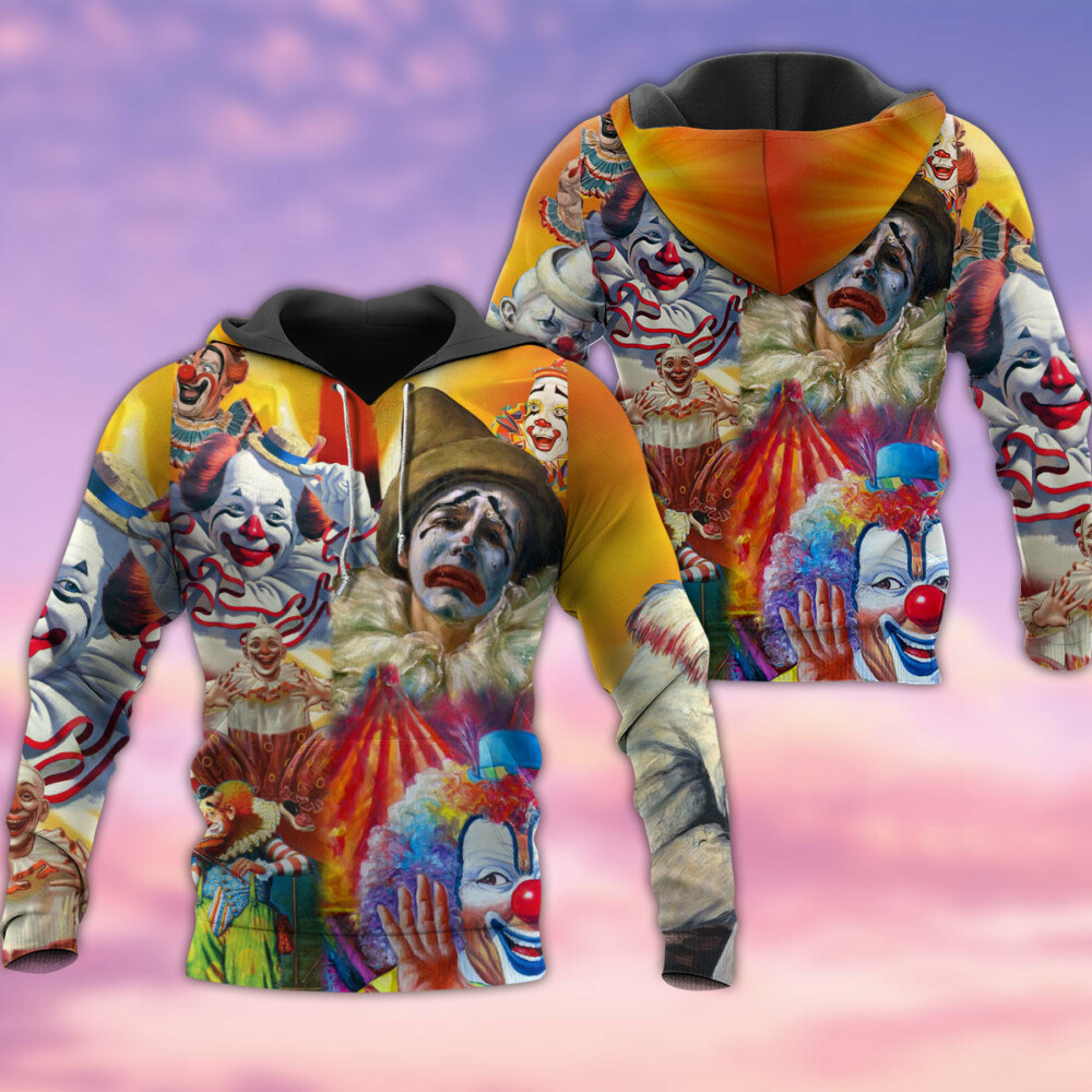 Clown Funny Happy Love Life Amazing Style - Hoodie - Owl Ohh - Owl Ohh