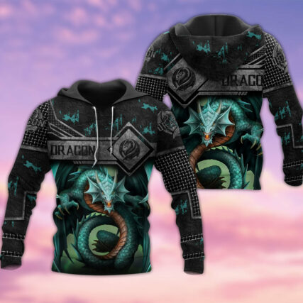 Dragon Blue Dragon Metal Classic - Hoodie - Owl Ohh - Owl Ohh