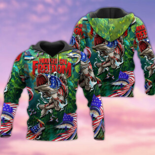 Fishing Hooked On Freedom - Hoodie - Owl Ohh - Owl Ohh