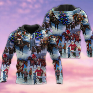 Santa Cowboy Christmas Playing - Hoodie - Owl Ohh - Owl Ohh