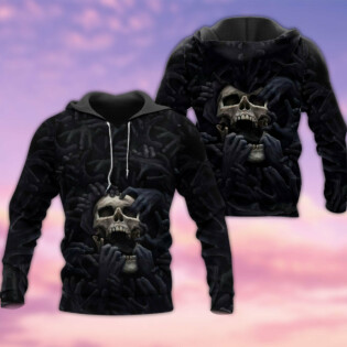 Skull Black Skull Cool Strong Classic Style - Hoodie - Owl Ohh - Owl Ohh