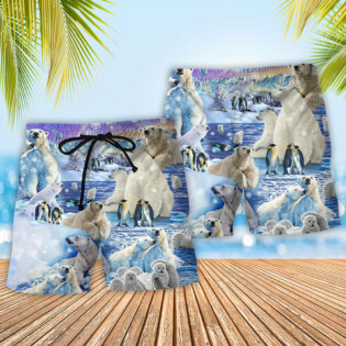 Bear Make Me Happy Humans Make My Head Hurt Lovely Style - Beach Short - Owl Ohh - Owl Ohh
