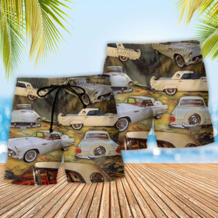 Car Amazing Cars In To The Mountain - Beach Short - Owl Ohh - Owl Ohh