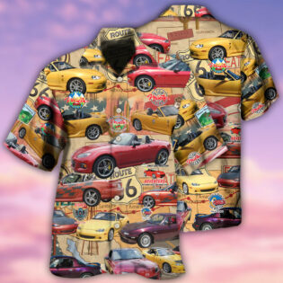 Car Road Route Vintage Style - Hawaiian Shirt - Owl Ohh - Owl Ohh