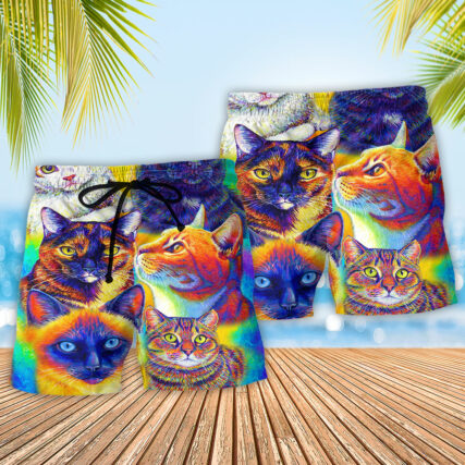 Cat Cute Cats All My Soul - Beach Short - Owl Ohh - Owl Ohh