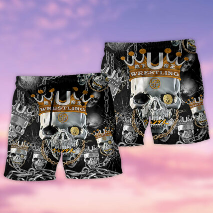 Skull Wrestling Chain Oh My Skull - Beach Short - Owl Ohh - Owl Ohh