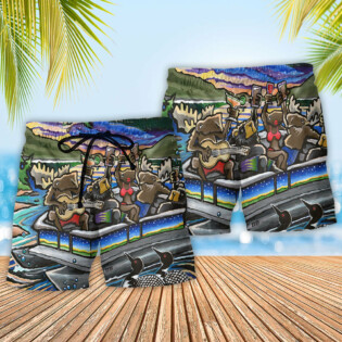 Pontoon Summer Vibes Style - Beach Short - Owl Ohh - Owl Ohh