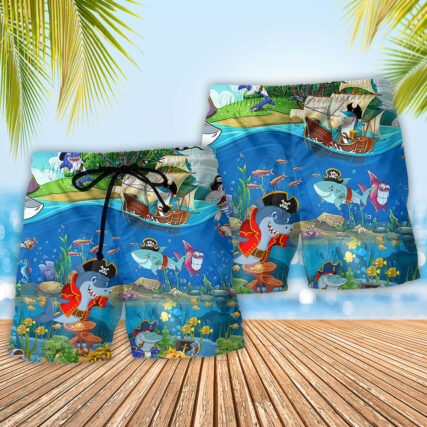 Shark Amazing Pirate Sharks Ocean Life - Beach Short - Owl Ohh - Owl Ohh