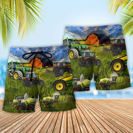 Tractor Just One More Tractor Blue Sky - Beach Short - Owl Ohh - Owl Ohh