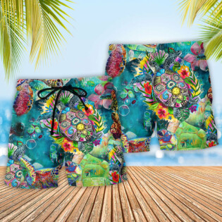 Turtle Colorful Love Sea Fresh Air - Beach Short - Owl Ohh - Owl Ohh