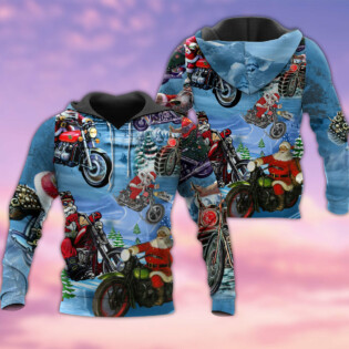 Christmas Driving With Santa Claus With Colorful - Hoodie - Owl Ohh - Owl Ohh