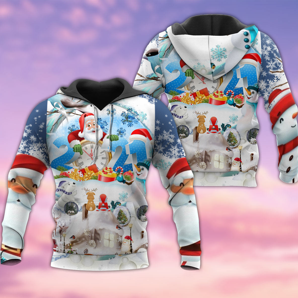 Christmas Have A Sparkling New Year With Snow - Hoodie - Owl Ohh