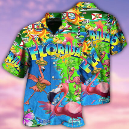 Flamingo Go To Florida To See Flamingo - Hawaiian Shirt - Owl Ohh - Owl Ohh