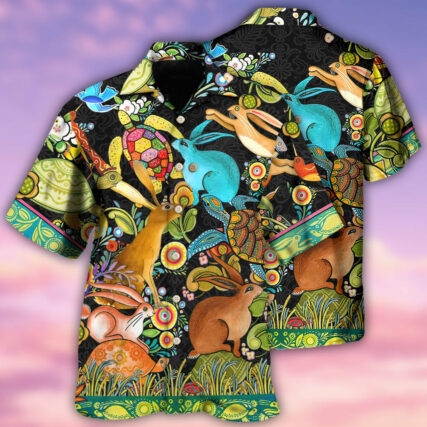 Turtle And Rabbit Slow And Steady Wins The Race - Hawaiian Shirt - Owl Ohh for men and women, kids - Owl Ohh