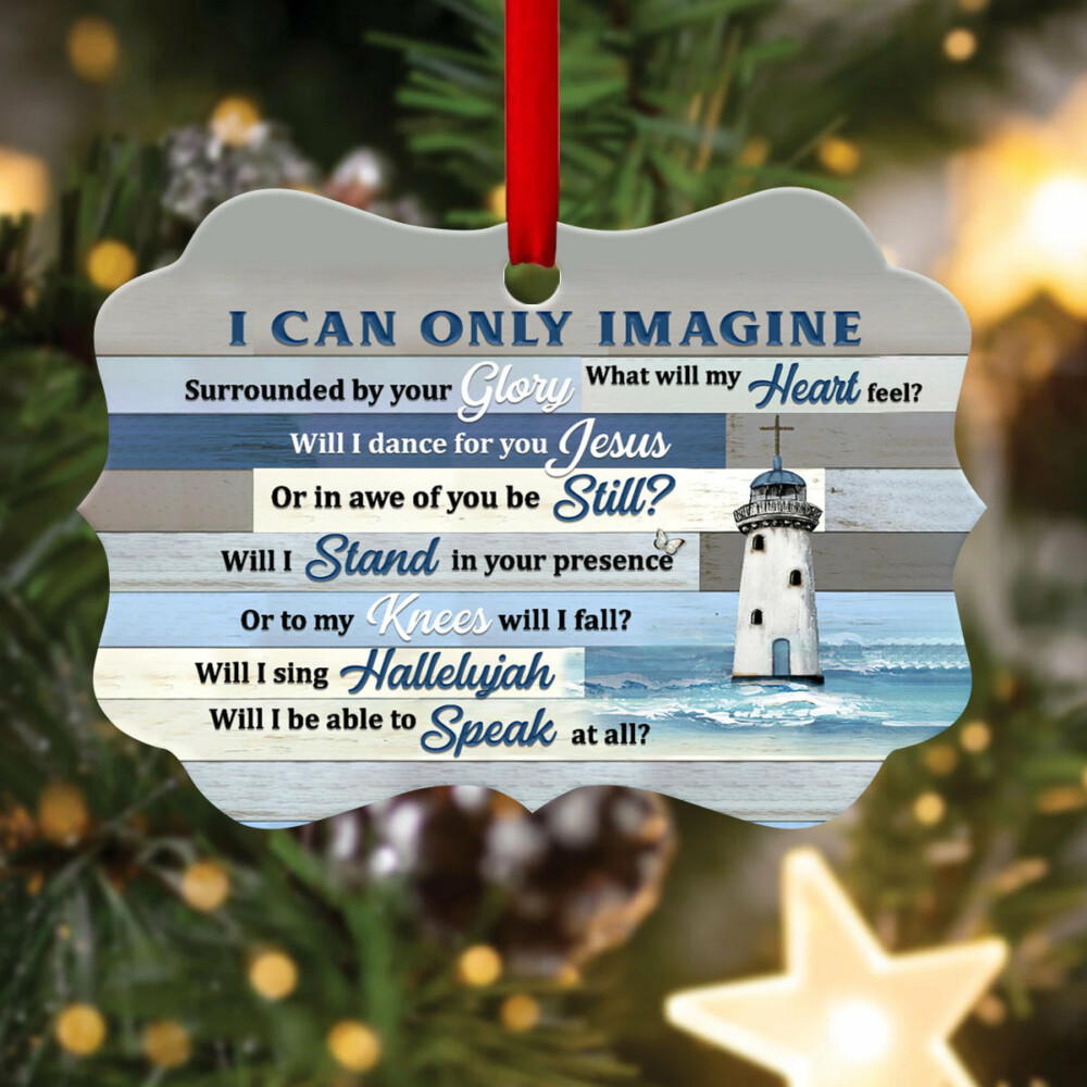 Lighthouse I Can Only Imagine - Horizontal Ornament - Owl Ohh - Owl Ohh