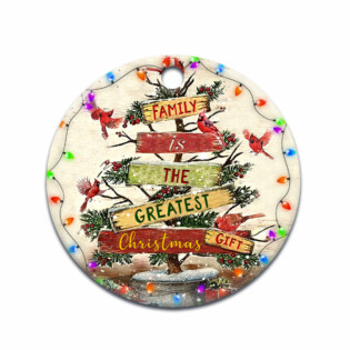 Family Christmas Is The Greatest Christmas - Circle Ornament - Owl Ohh - Owl Ohh
