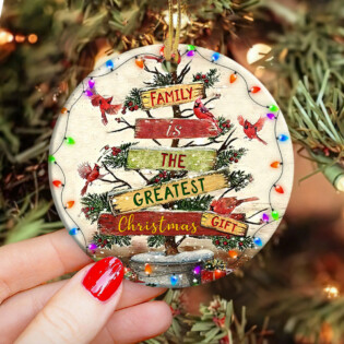 Family Christmas Is The Greatest Christmas - Circle Ornament - Owl Ohh - Owl Ohh