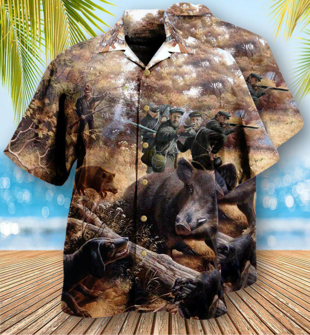 Hunting Fantasy Boar Vintage - Hawaiian Shirt - Owl Ohh - Owl Ohh