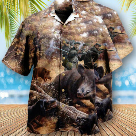 Hunting Fantasy Boar Vintage - Hawaiian Shirt - Owl Ohh - Owl Ohh