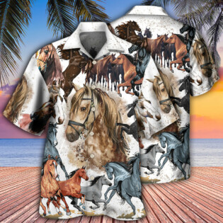 Horse Fantasy Horse Painting Style - Hawaiian Shirt - Owl Ohh - Owl Ohh