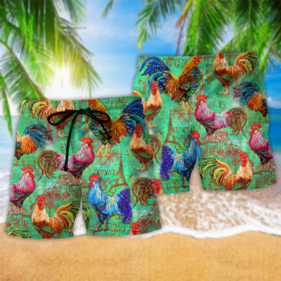 Farm Chicken Love Green - Beach Short - Owl Ohh - Owl Ohh
