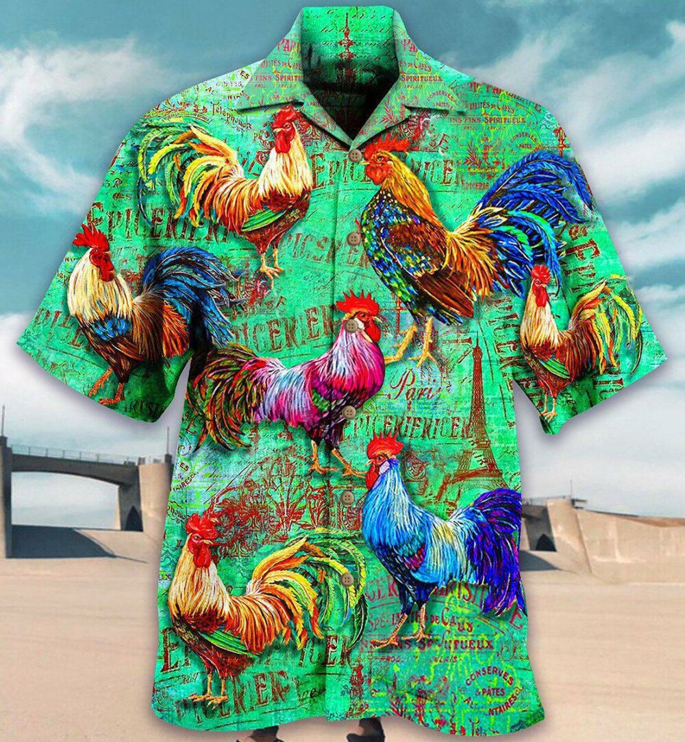 Chicken Love Green Farm Lover - Hawaiian Shirt - Owl Ohh - Owl Ohh