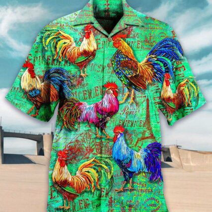 Chicken Love Green Farm Lover - Hawaiian Shirt - Owl Ohh - Owl Ohh