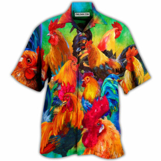 Chicken Rooster Style - Hawaiian Shirt - Owl Ohh - Owl Ohh