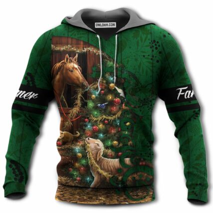 Farm Love Christmas Tree Green - Hoodie - Owl Ohh - Owl Ohh