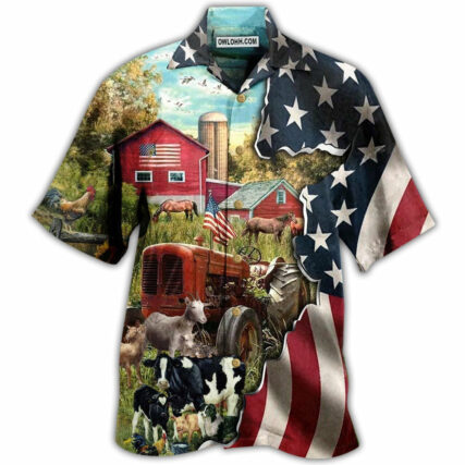 Farm Love Cows And Animals America - Hawaiian Shirt - Owl Ohh - Owl Ohh