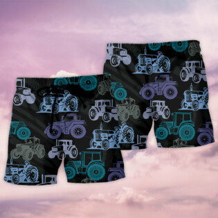 Farm Tractor Farmer - Beach Short - Owl Ohh - Owl Ohh
