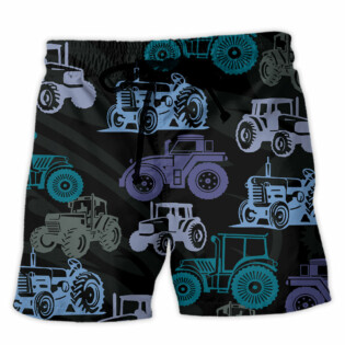 Farm Tractor Farmer - Beach Short - Owl Ohh - Owl Ohh