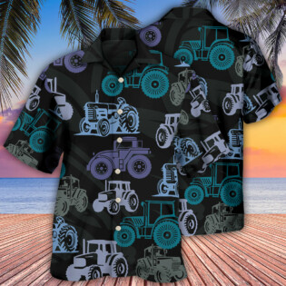 Tractor Farm Basic Farmer - Hawaiian Shirt - Owl Ohh - Owl Ohh