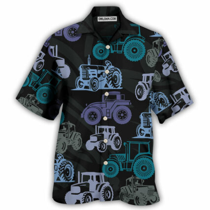 Tractor Farm Basic Farmer - Hawaiian Shirt - Owl Ohh - Owl Ohh