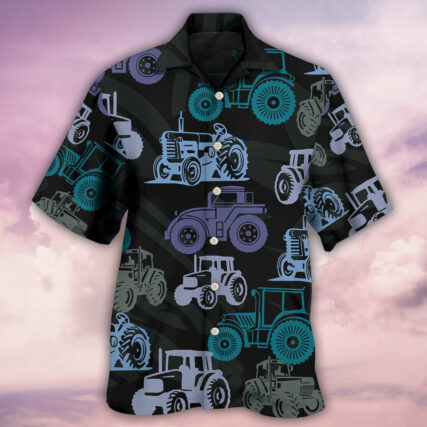 Tractor Farm Basic Farmer - Hawaiian Shirt - Owl Ohh - Owl Ohh