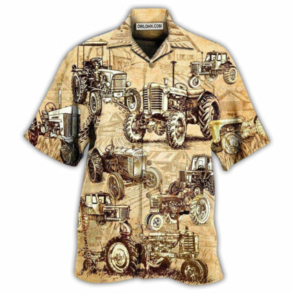 Tractor Farm All I Want To Do Is Work On My Farm - Hawaiian Shirt - Owl Ohh - Owl Ohh