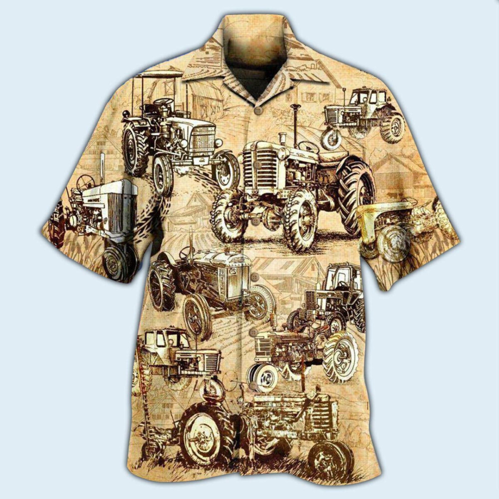 Tractor Farm All I Want To Do Is Work On My Farm - Hawaiian Shirt - Owl Ohh - Owl Ohh