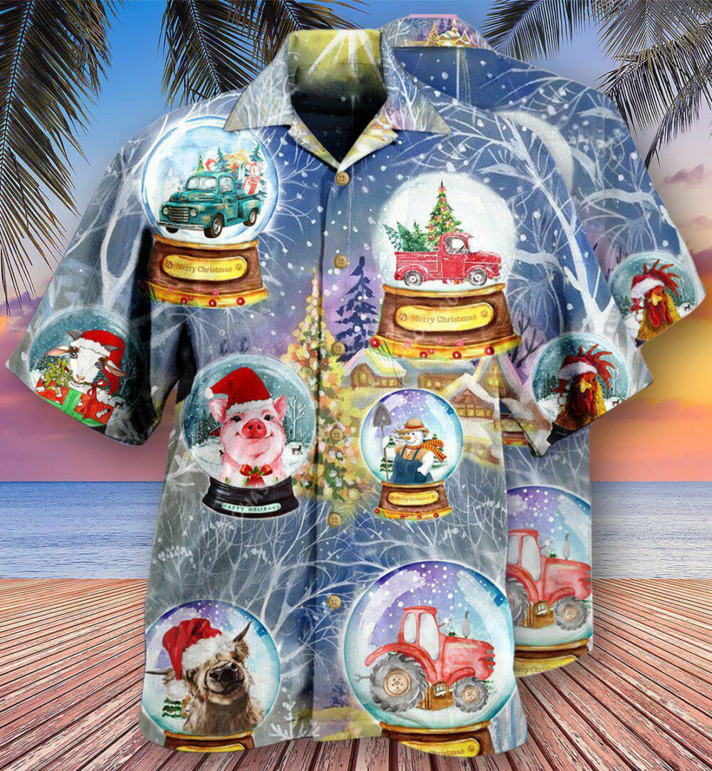Farm Xmas Funny Global - Hawaiian Shirt - Owl Ohh - Owl Ohh