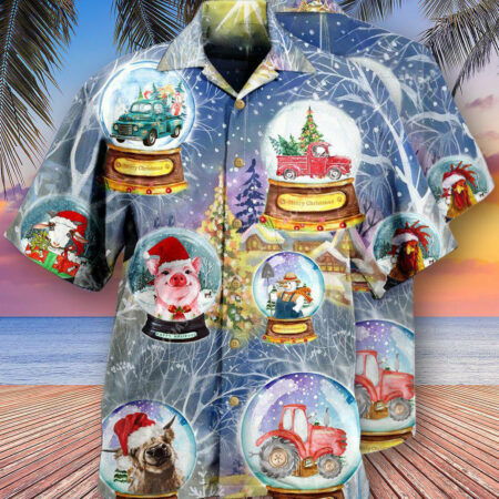 Farm Xmas Funny Global - Hawaiian Shirt - Owl Ohh - Owl Ohh