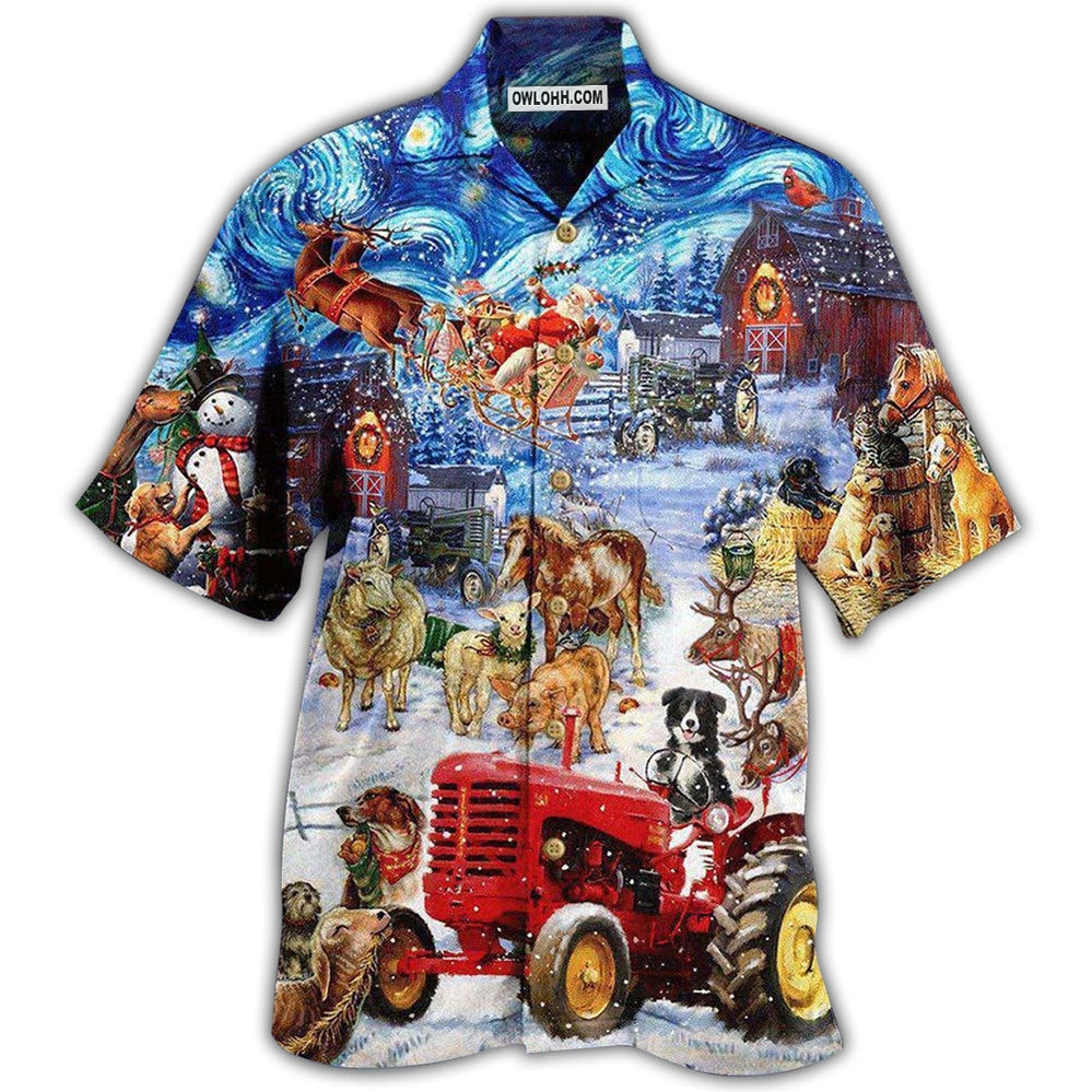 Farm Merry Xmas Lover Forever - Hawaiian Shirt - Owl Ohh - Owl Ohh