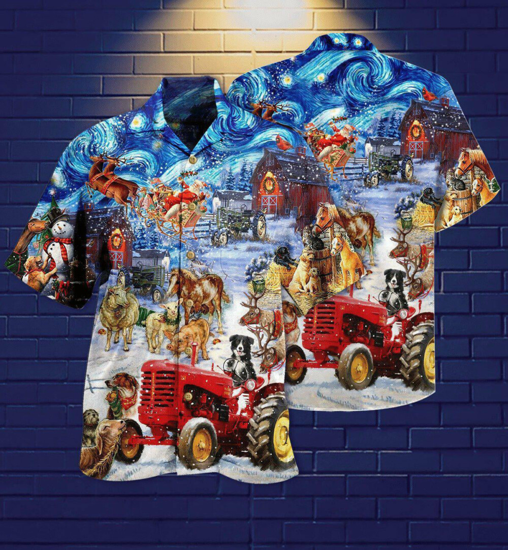Farm Merry Xmas Lover Forever - Hawaiian Shirt - Owl Ohh - Owl Ohh